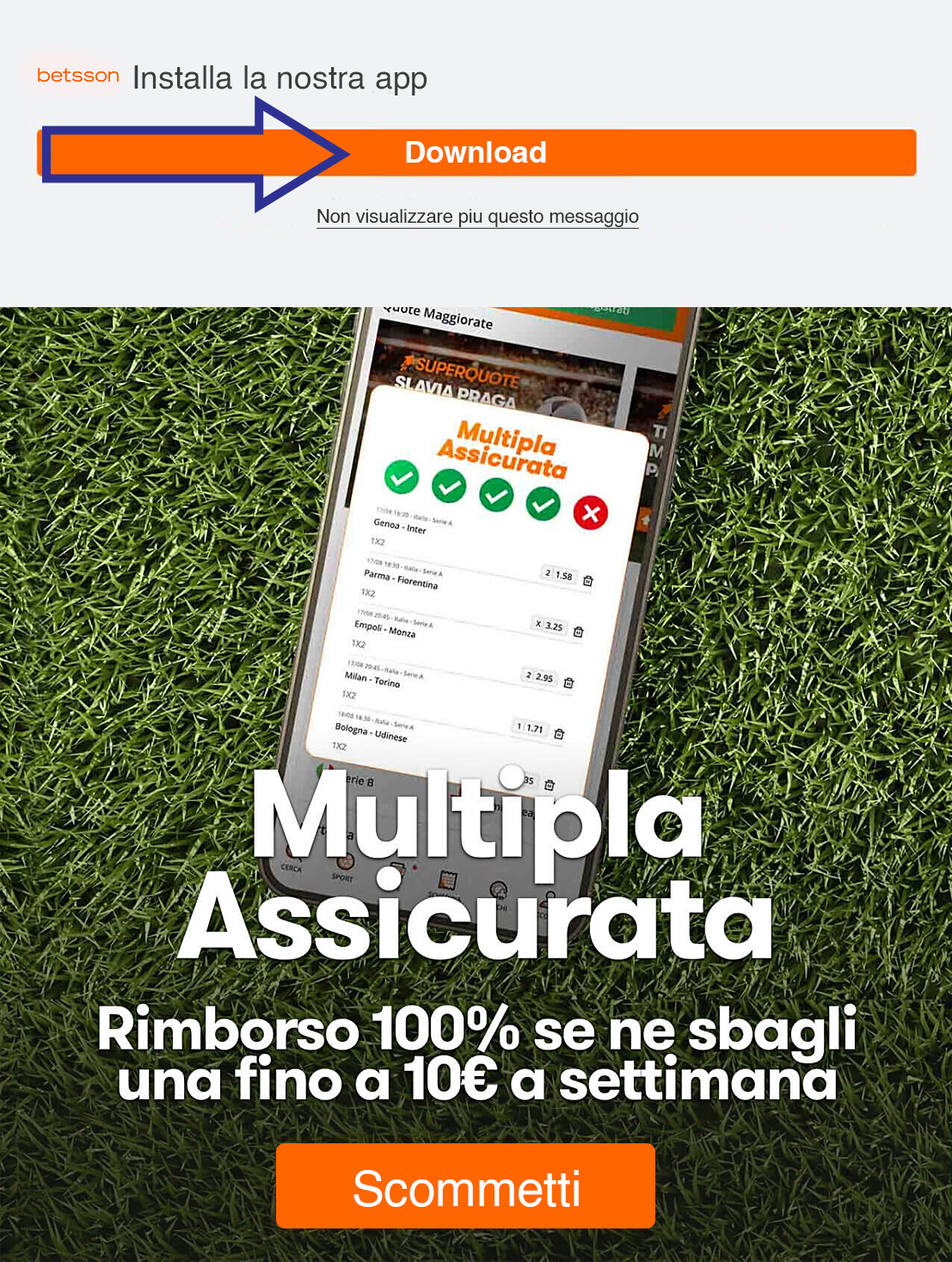 Betsson Installa la nostra app